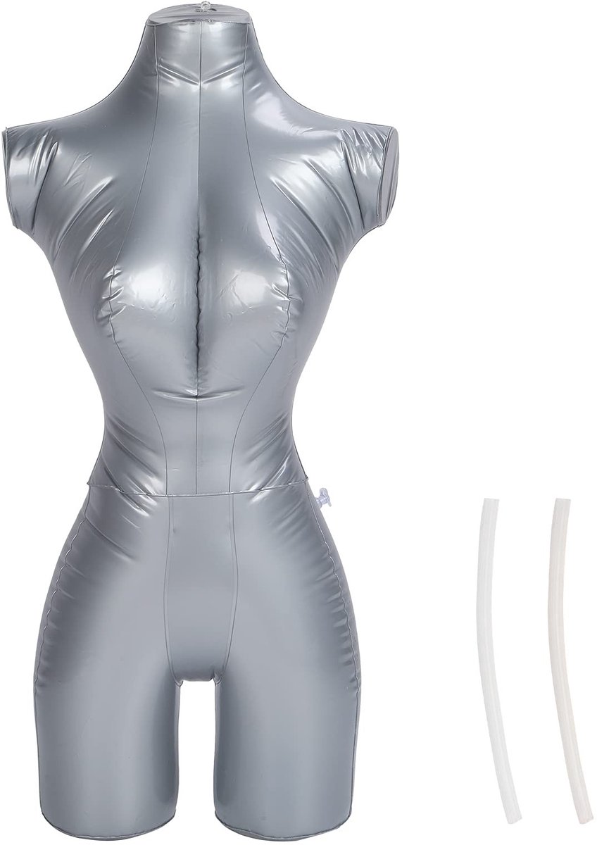 Dailygoods- Opblaasbare Mannequin Met Ophangring - Displayrek Voor Kleding - Verstelbaar - Duurzaam PVC - Opvouwbaar - Geschikt Voor Winkelcentra - Kledingdisplay