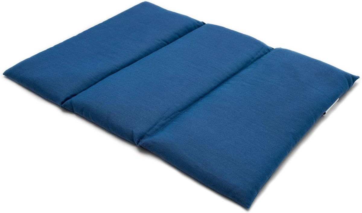 Korrelkussen - Warmtekussen Kersenpitten - Ontspanning Thuis - 3-Kamer Verdeling - 40x30cm - Gentiaanblauw