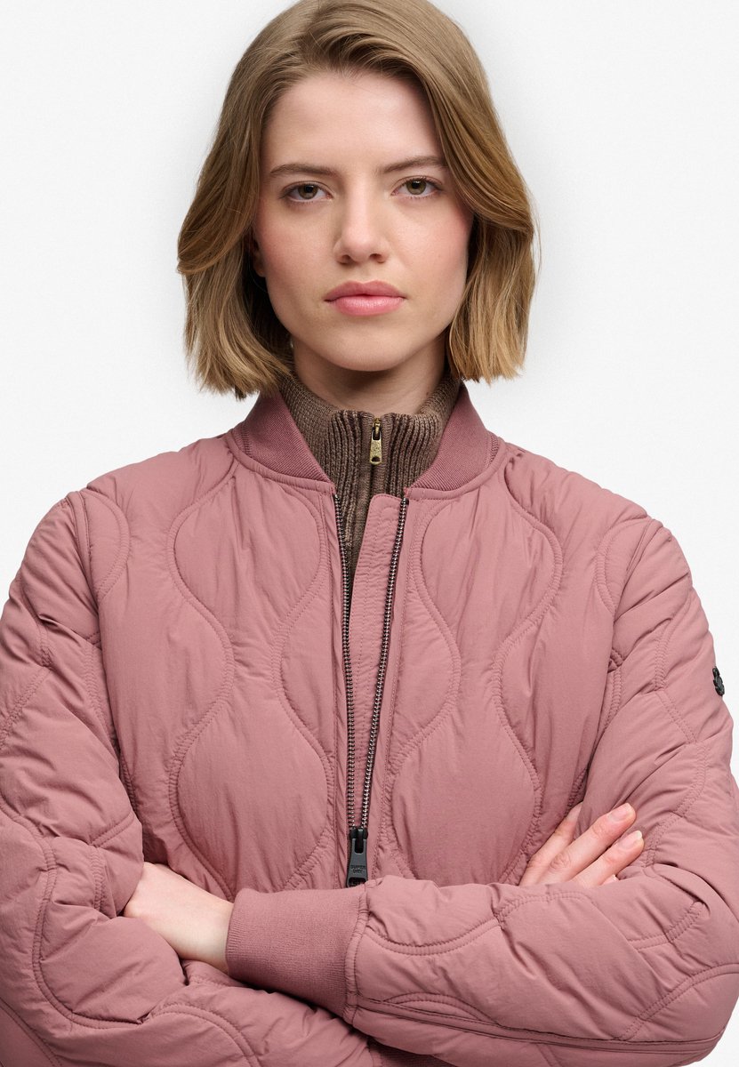 Superdry Korte Onion Quilt Liner Jas Dames Gewatteerde jassen Roan Rouge Burgundy
