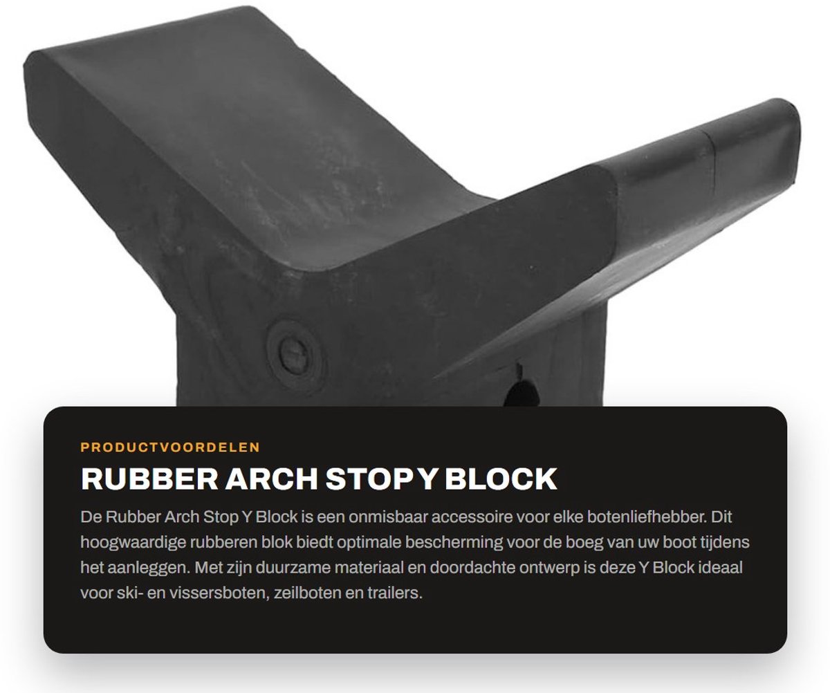 Dailygoods- Rubber Arch Stop - Rubber Boog Y Block - Vervangingsonderdeel - Accessoire voor Boot - Rubber - Geschikt voor Ski- en Visboten - Boothouder