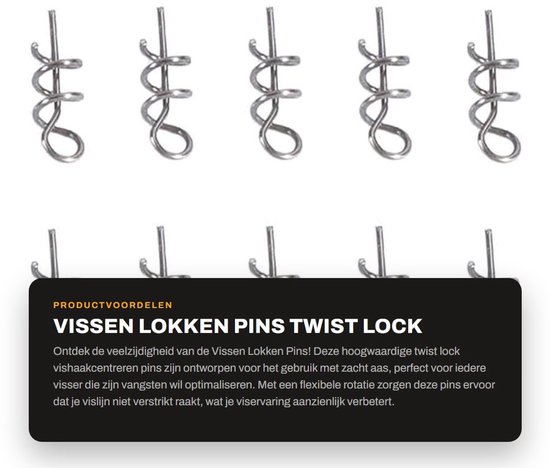 ONF3 - Vissen Lokken Pins - Twist Lock Vishaak - Flexibel en sterk - 100 stks - Perfect voor buitenvissen - Geschikt voor zacht aas - Ideaal voo... van Merkloos — afbeelding 4