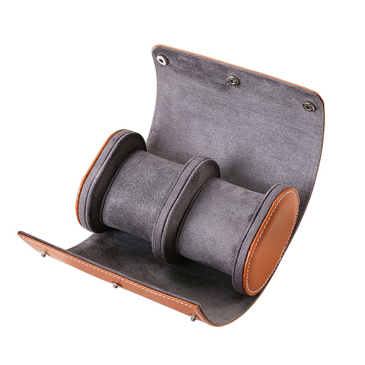Dailygoods- Horlogekast Vintage - Horlogekist - Organizer - PU-leer - Draagbaar - 15,7x6,8x9,7cm - Elegante afwerking - Horlogerol