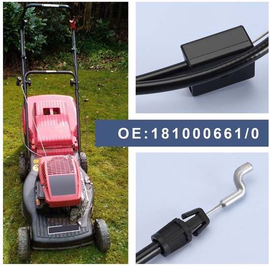 Dailygoods- Motorremkabel 1295mm - Compatibel met Mountfield 45HP/45PD - Kabelmouw 1092mm - Metaal - Zwart - Vervangingskabel voor grasmaaier - Grasmaaierkabel — afbeelding 5