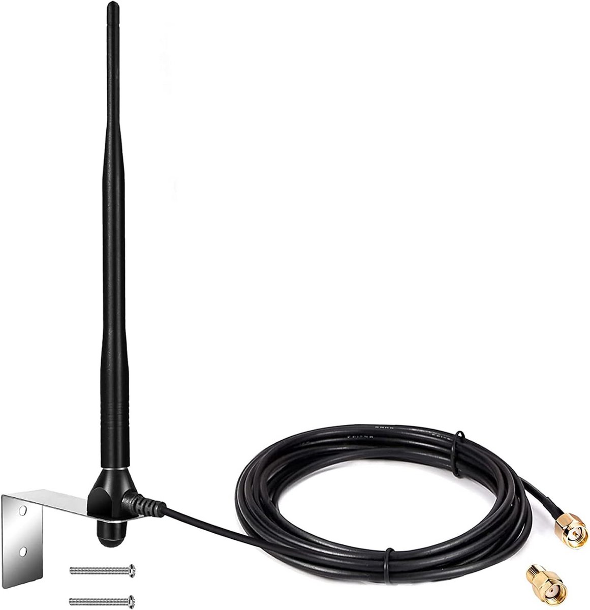 Garagedeur Antenne - Signaal Versterker - Bereik Vergroten - 3m Kabel - 433.92MHz - Zwart