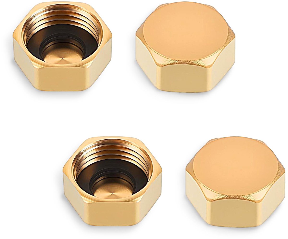 Dailygoods- Messingkap 1/2 Inch - 4 Stuks - Blinde Plug - Tuinslang