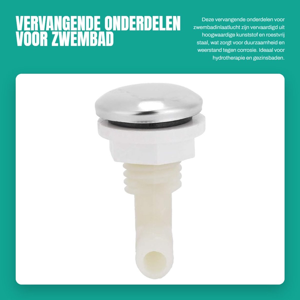 Dailygoods- Inlaatlucht Vervangende Onderdelenset - 9-Gaats Mondstuk - Kunststof/Roestvrij Staal - Slijtvast/Corrosiebestendig - Eenvoudige Installatie - Geschikt voor Gezinsbaden