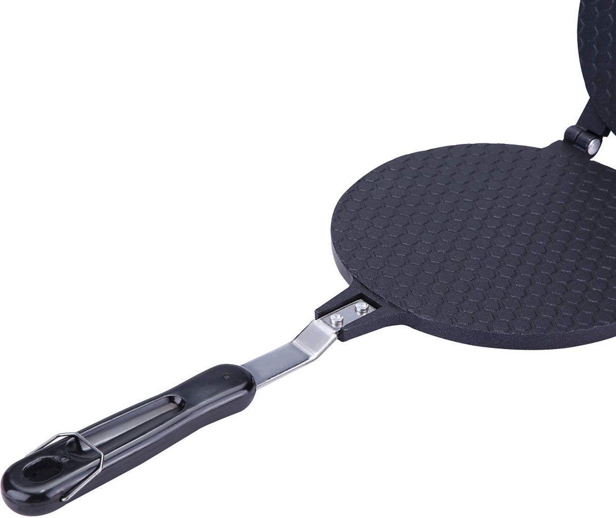 Dailygoods- Wafelijzer met verwisselbare platen Wafelijzer pfas vrij Aluminium Antiaanbaklaag Lange handgreep Voedselveilig en duurzaam Pannenkoekenpan