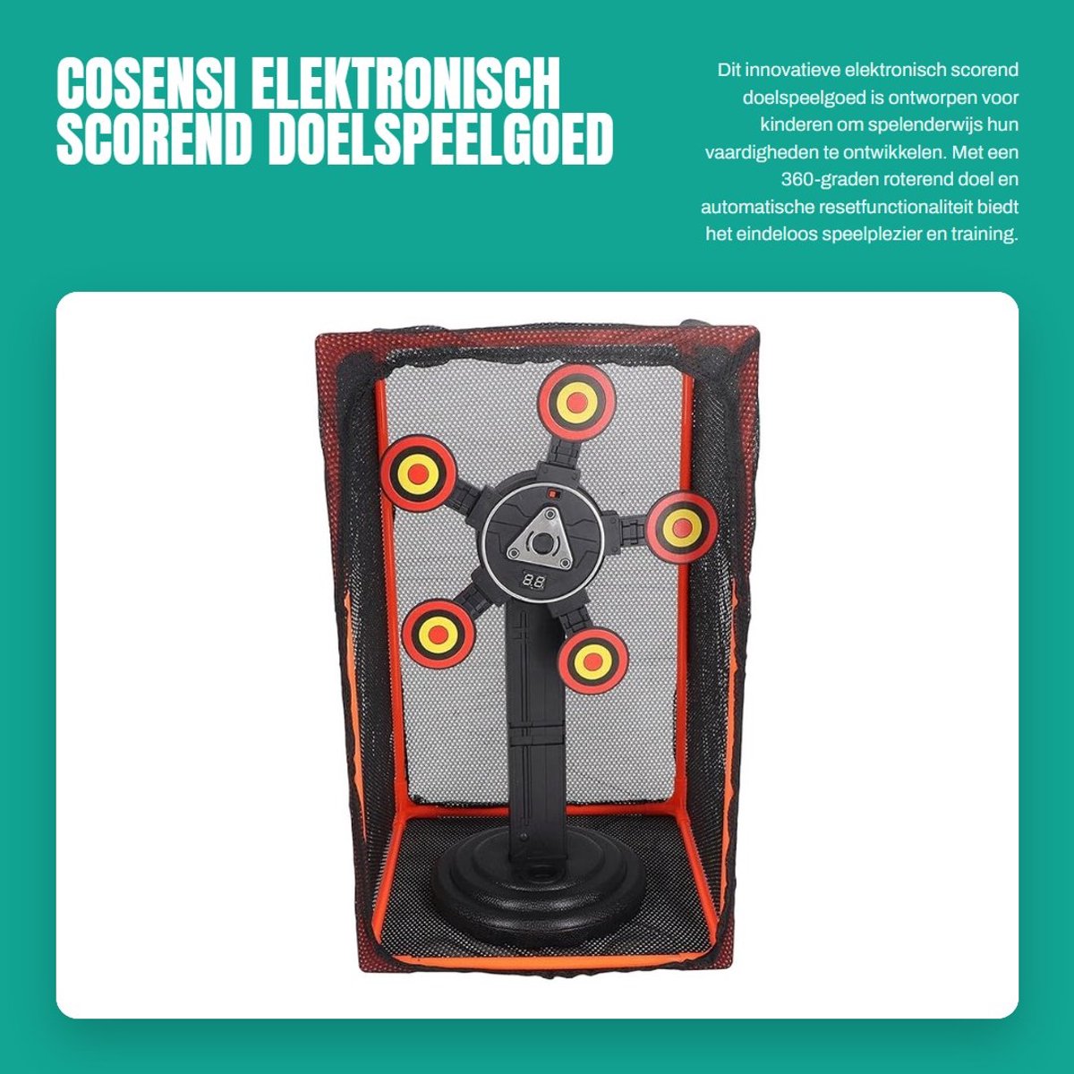 Dailygoods - Elektronisch Scorend Doelspeelgoed voor Kinderen met Roterend Doel