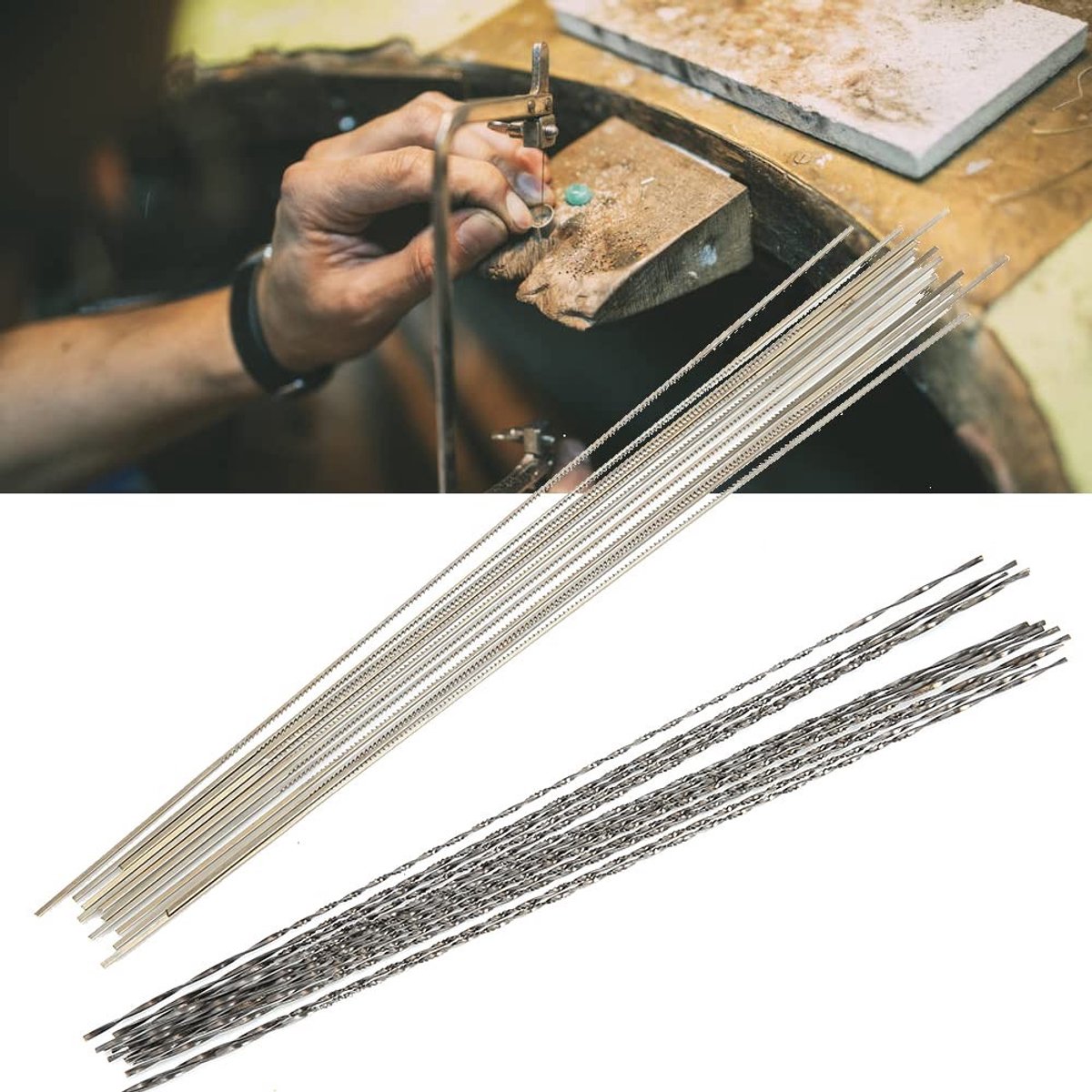 Dailygoods- Zaagbladen 12st - Wolfraamstaal - Sieradenbladen - Figuurzaag - Carving Tool - Duurzaam en compact - Figuurzaagbladen