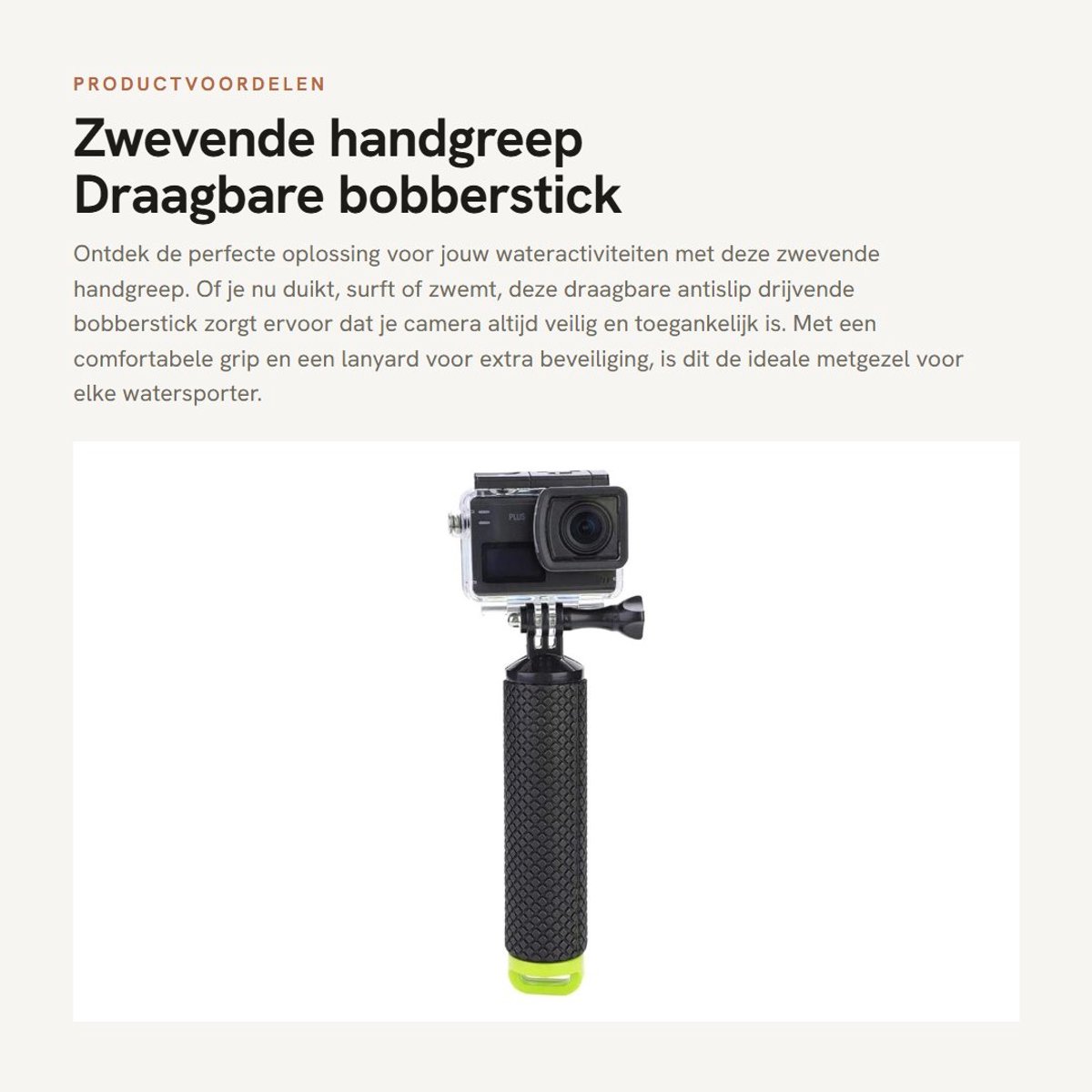 Dailygoods- Handgreep Antislip - Drijvende Handgreep - Monopod - Polsband - Schroef - Comfortabele Grip - Drijvende Camera Houder