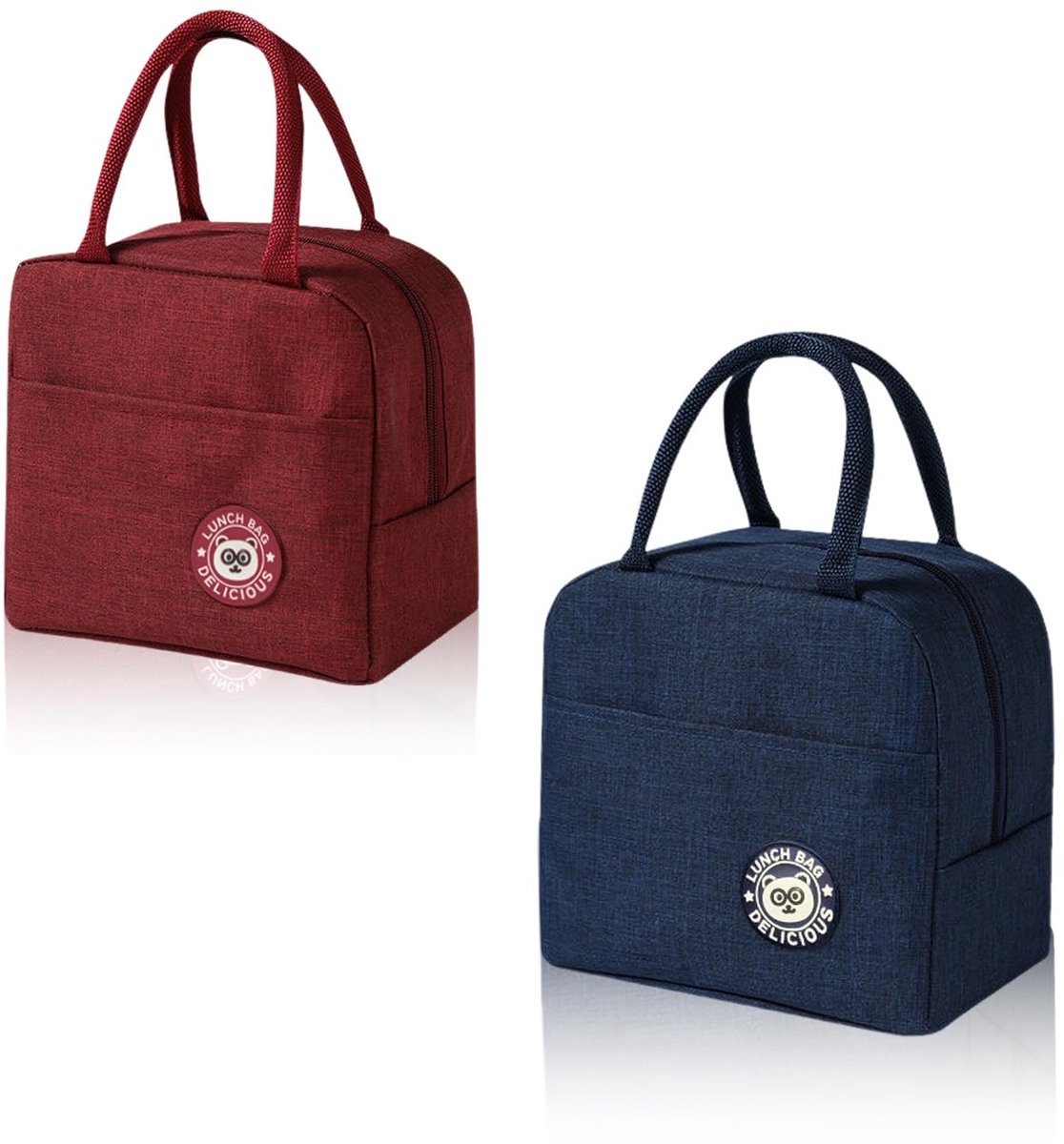 Dailygoods- Lunchtas Mini - Opvouwbaar - Warmte-isolerend - Koeltas - Set van 2 - Voor Kantoor/Camping/Reizen