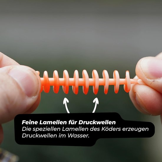 Trout Master Worm - Rubber Vis - Forel Vissen - UV Actief Met Knoflook - 65mm 8 Stuks - Muddy van Trout Master — afbeelding 4