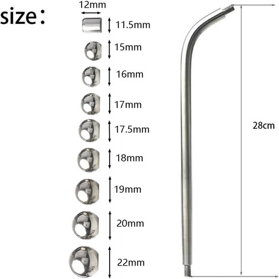 Saxofoon Reparatie Kit - Blaasinstrument Gereedschap - Deuken Verwijderen - 9 Verschillende Maten Ballen - 12mm-22mm - Zilver van Merkloos — afbeelding 5