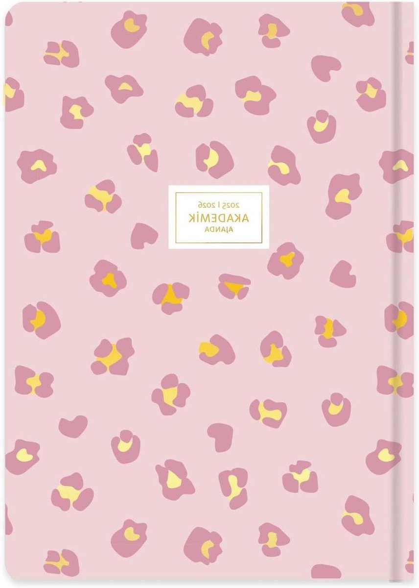 Academisch Dagboek - Planner Agenda - Dagelijks Leven Organiseren - Hardcover Binding - 17 x 24 cm - Roze Luipaard