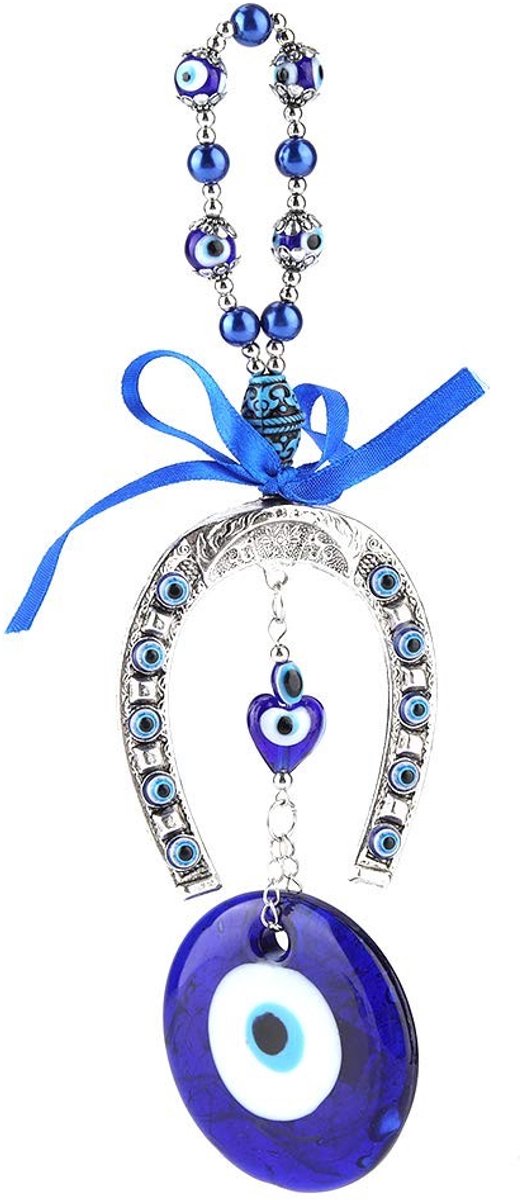 aladdien - Turks blauw boze oog amulet - Wanddecoratie - Geluk en bescherming - Blauw - Housewarming cadeau - Voor jongens en meisjes