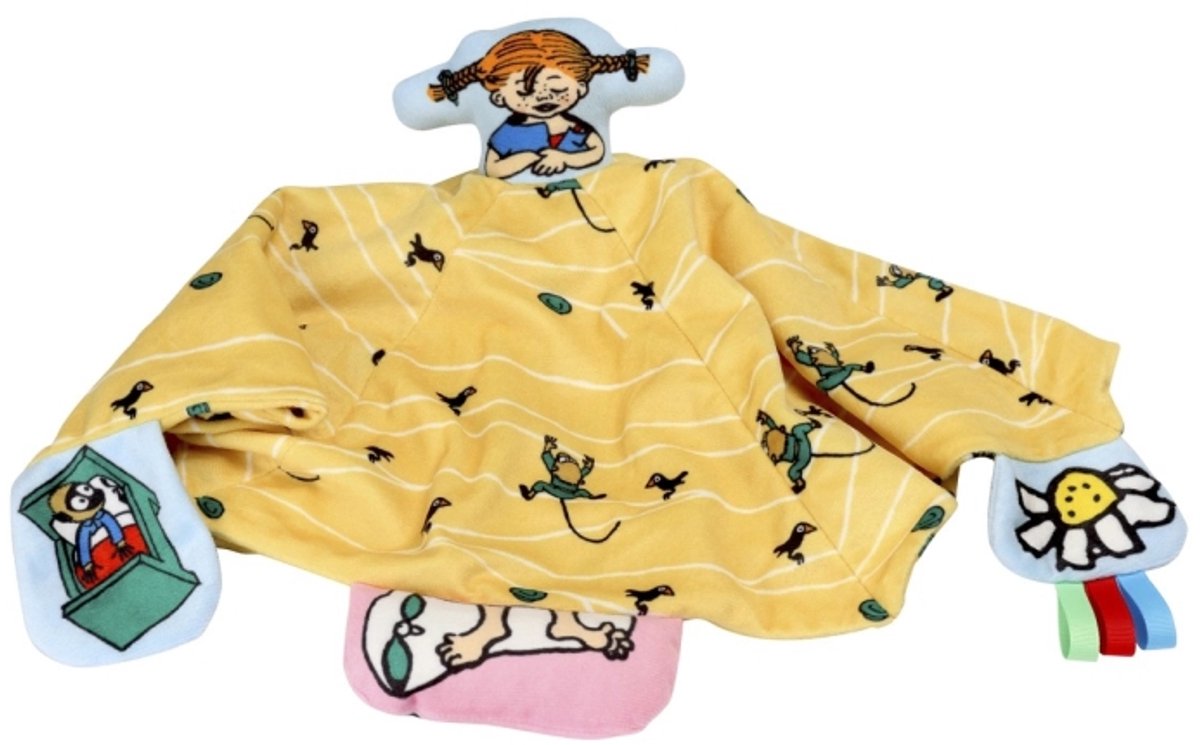 Kinderboeken Pippi Langkous knuffeldekentje - zacht babydeken.