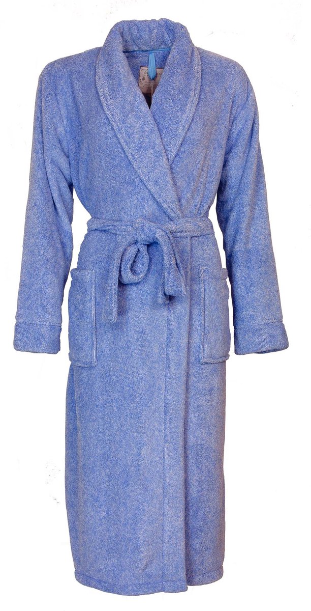 Tenderness Dames Badjas - Fleece - Blauw - Maat XL