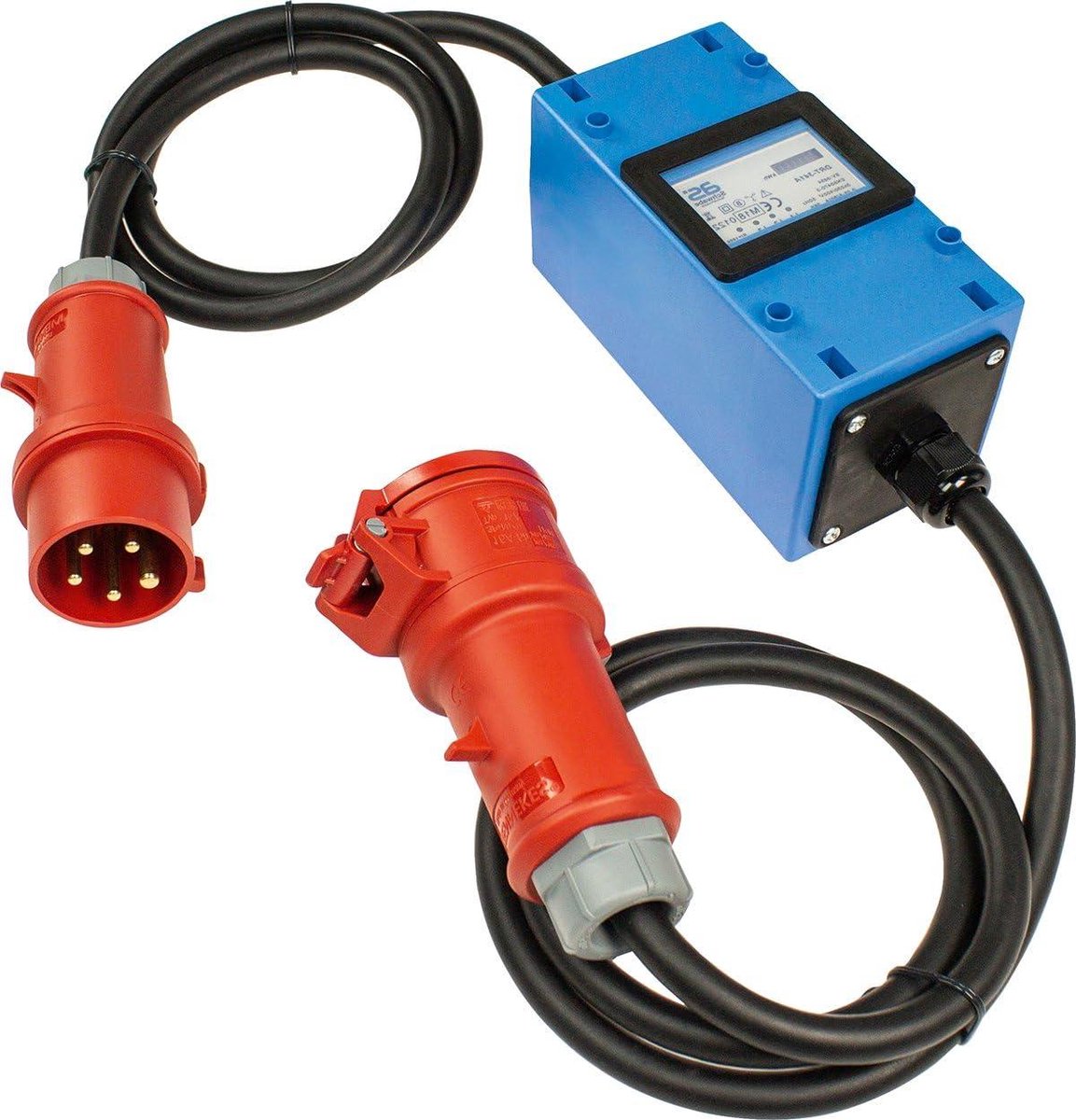 Stroommeter Tussenstekker - Elektriciteitsmeter MID - EEG-heffing Verminderen - Terugloopblokkering - CEE 5-polig 400V - Zwart