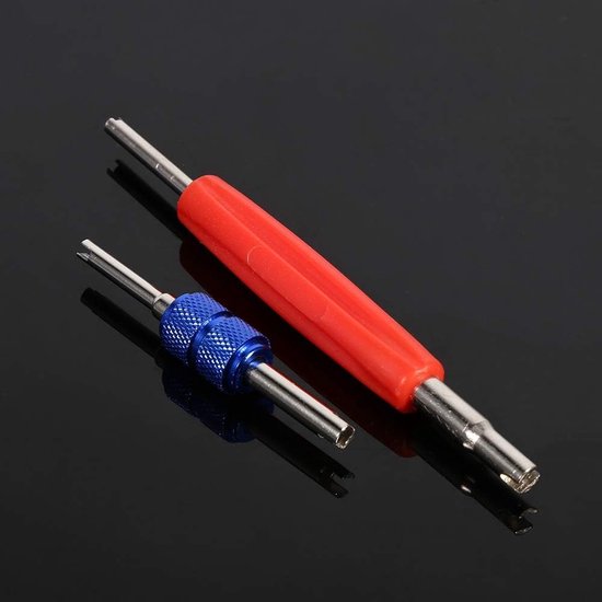 Ventiel Cores Tool Kit - Airco Reparatie Set - Auto Airco Onderhoud - Dubbele Head Remover - 102 stuks - Zilver van Merkloos — afbeelding 3