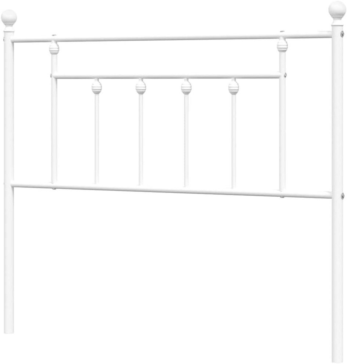 Hoofdbord Metaal - Hoofdeinde Bed - Slaapkamer Decoratie - Robuuste Staalconstructie - 100 cm - Wit