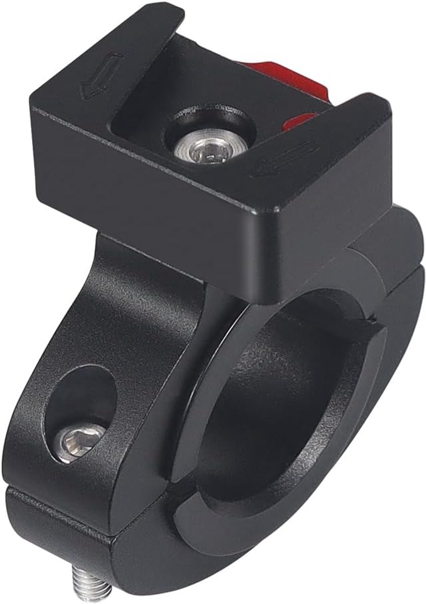 Fietsklem Camera - Fietsbevestiging Klem - Foto-opnamen Maken - CNC Aluminiumlegering - 55 x 50 x 29 mm - Zwart Rood
