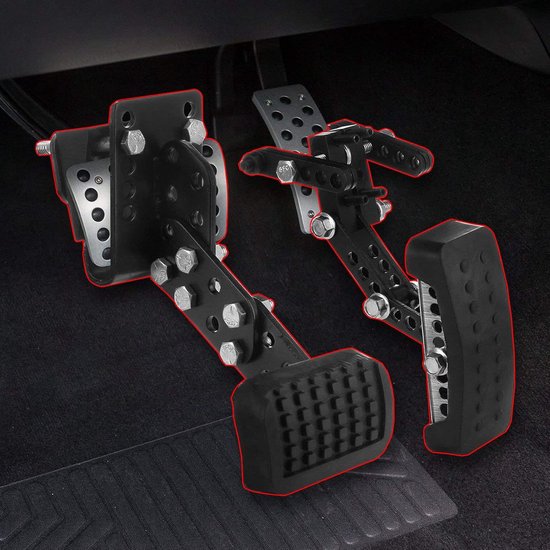 Pedaalverlengers Auto - Rem Gas Verlengstuk - Comfortabel Rijden - Antislip Staal - Verstelbaar 5-15cm - Zwart — afbeelding 2