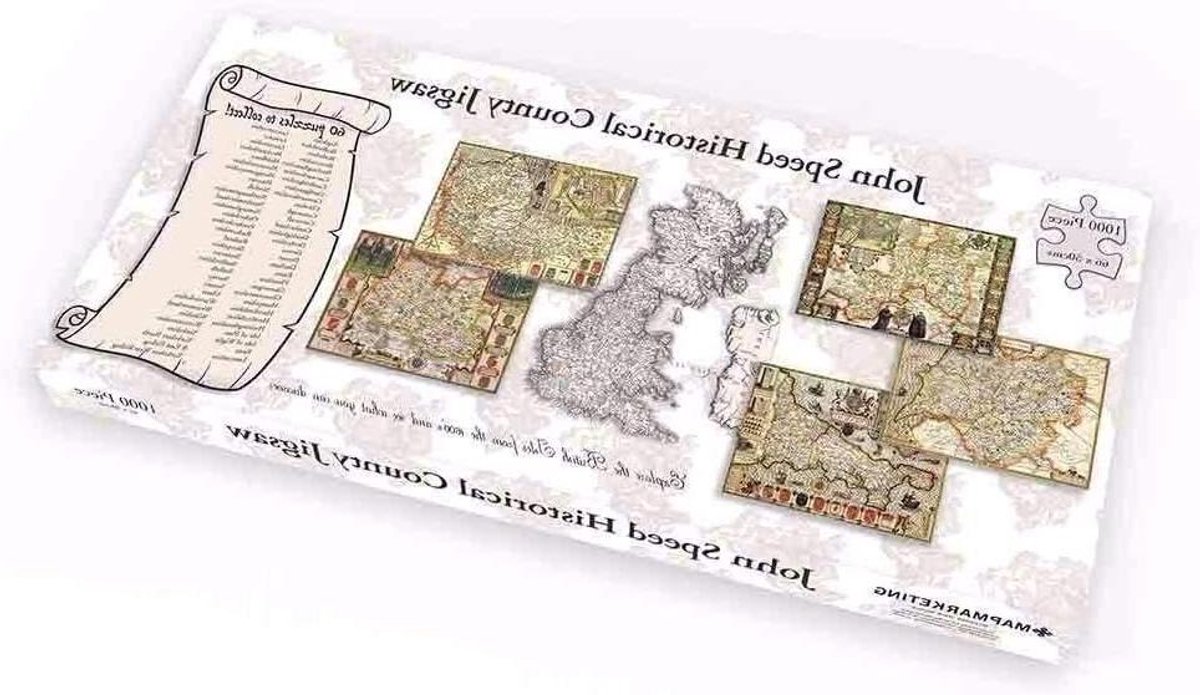 Historische Kaart Puzzel - Isle of Man Puzzel - Geschiedenis Ontdekken - Gratis Gids Print - 1000 Stukken - Niet gespecificeerd