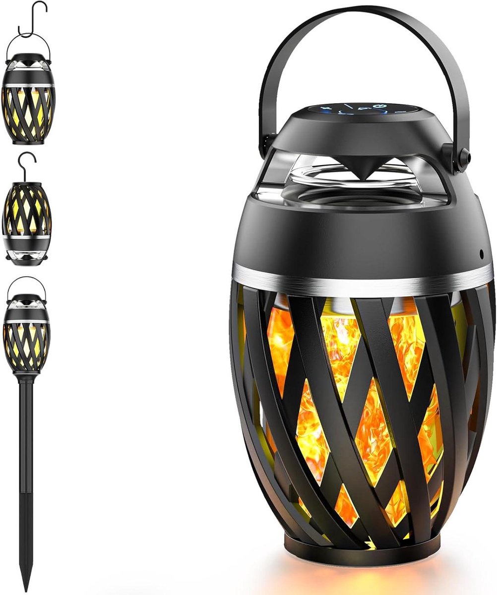 Draagbare Bluetooth Luidspreker - Outdoor Speaker - Muziek Luisteren Buiten - Waterdicht Ontwerp - 18 cm Hoog - Zwart