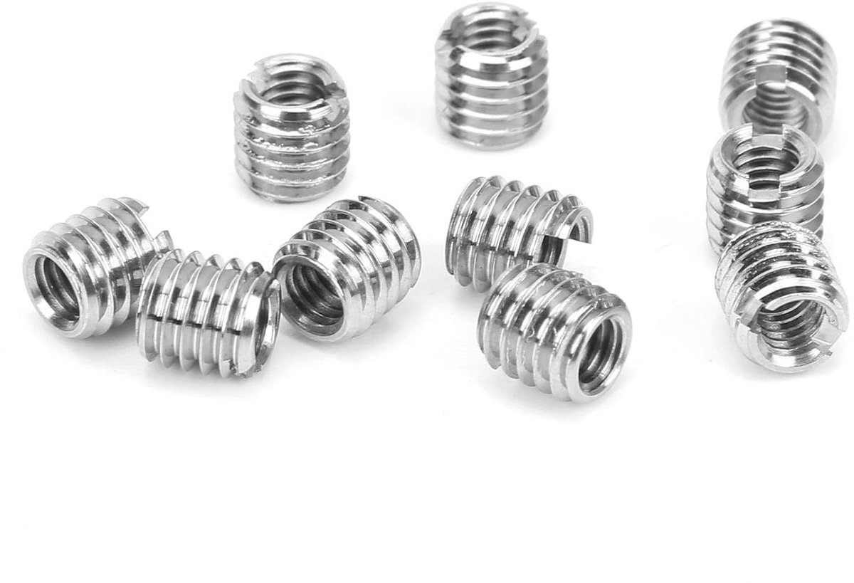Set van 10 M6 en M4 Draad Inserts, Verstelbare Moeren en Lock Wire voor Reparatie en Aansluiting van Pijpen en Accessoires