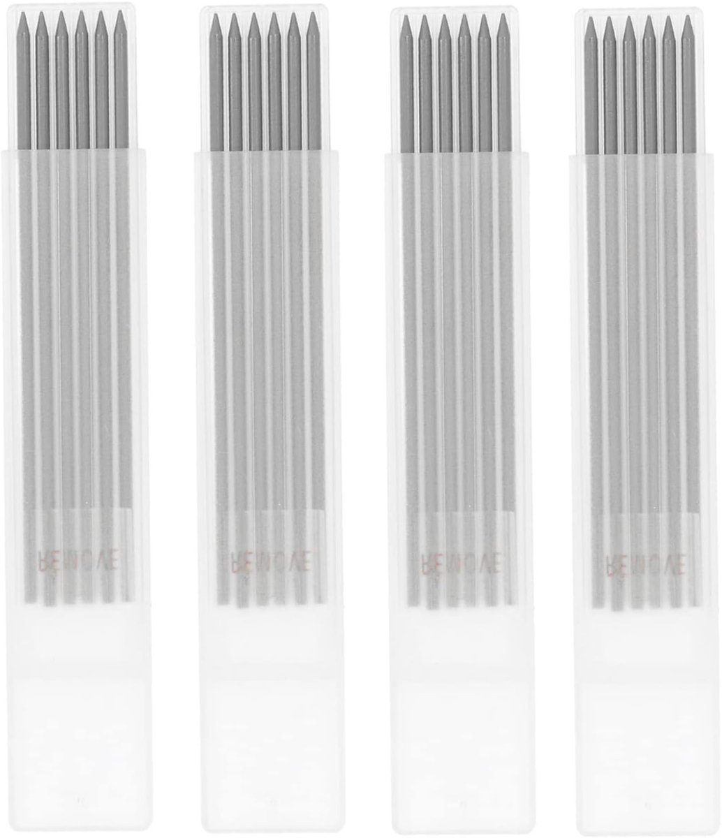 24 Stuks 2.8mm Houtbewerking Potlood Navullingen, Stevige Grafiet Loodjes voor Mechanisch Potlood, Ideaal voor Bouw en Klussen