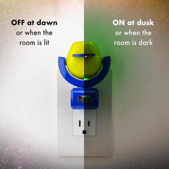 Nachtlamp Projector - Sterrenhemel Lamp - Kinderslaapkamer Decoratie - Automatische Schemering-aan - 3 voet projectie - Groen/Blauw — afbeelding 3