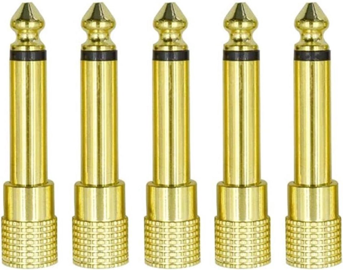 Audio Adapter - Converter Kabel - Muziek Aansluiten - Vergulde Connectoren - 5 stuks - Goud