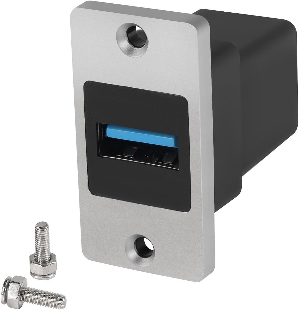 Paneel Adapter - USB Koppeling - Data Overdracht - Paneel Montage - 5 Gbps - Zilver