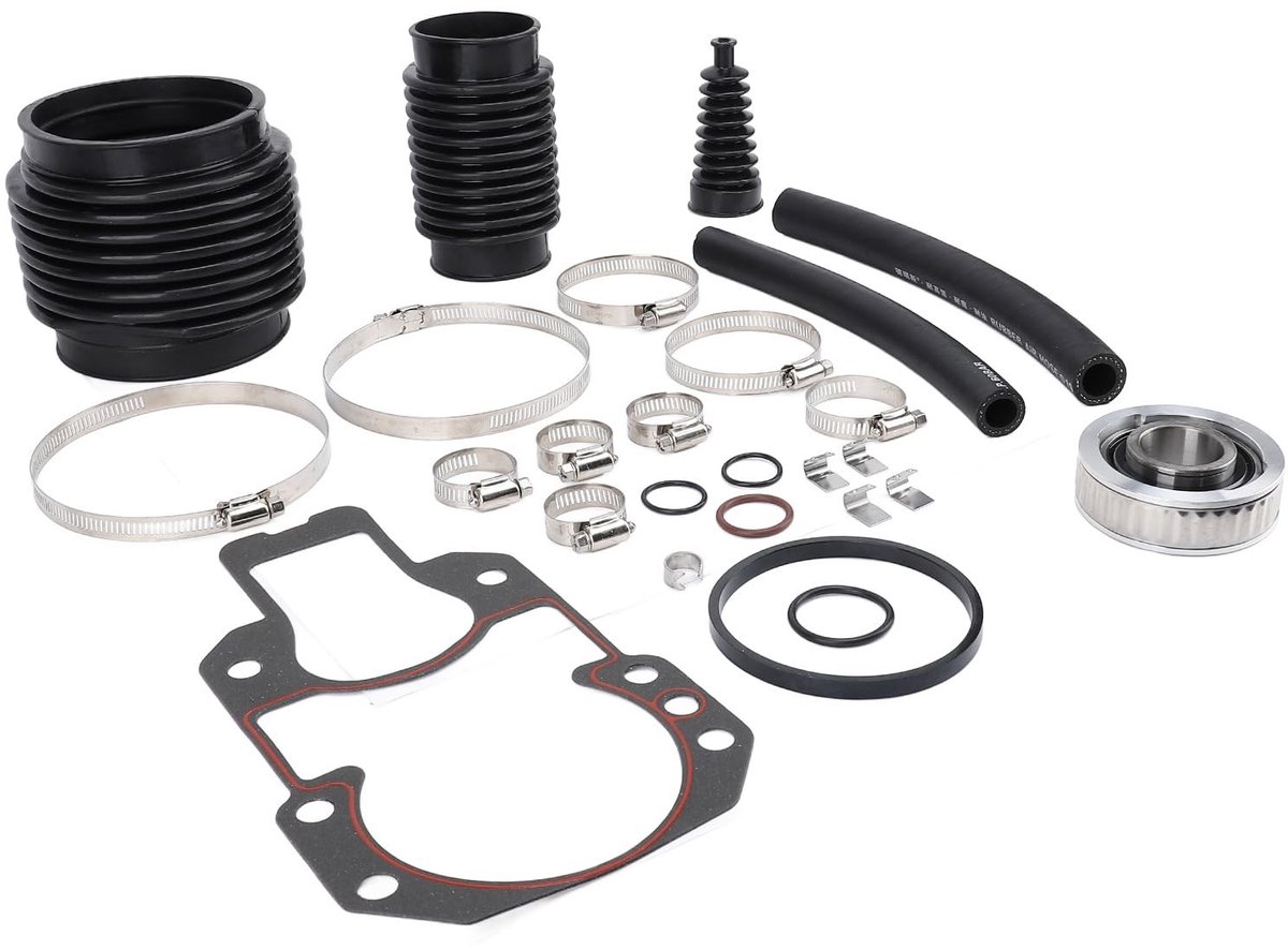 Dailygoody - Spiegelafdichting Balg Kit - Vervanging Gimbal Lager - Duurzaam en Betrouwbaar - Marine Grade Rubber - Roestvrij Staal - Onderhoud B