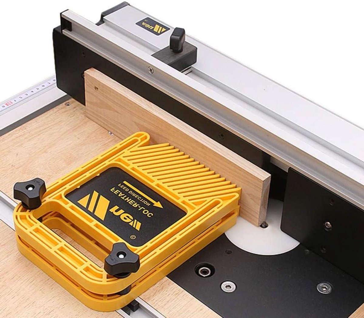 Verlengde Veer Loc Board - Houtbewerking Gereedschap - Nauwkeurig Zagen - Dubbele Veer Druk - 210 mm Lengte - Zwart