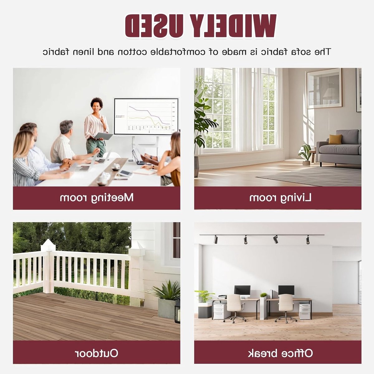 Zitzak voor Kinderen en Volwassenen, Alleen Hoezen (zonder Vulling), Perfect voor Slaapkamer, Kantoor en Woonkamer, Rood