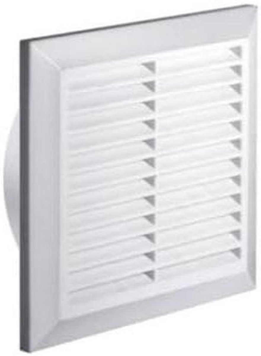 Ventilatierooster - Afzuigkap rooster - Luchtcirculatie verbeteren - Met insectengaas - 200x200 mm - Wit