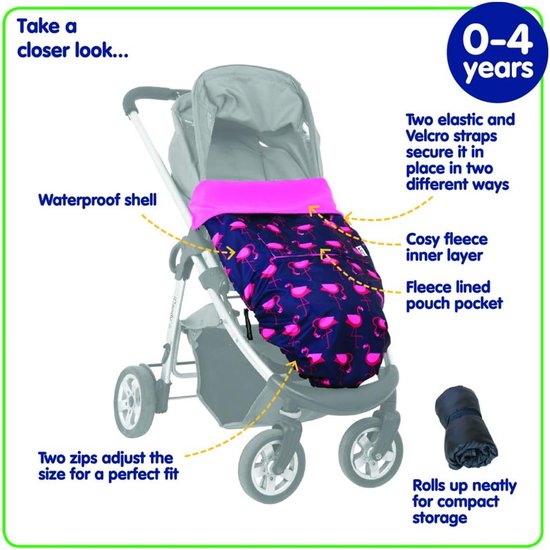 Waterdichte Voetenzak - Babyhoes Draagzak - Warm en Droog - 5-in-1 Universeel - 100 cm - Zilver — afbeelding 3