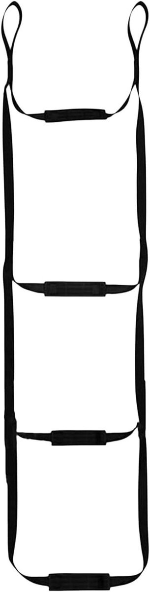 Klimladder - Opvouwbare uitrusting - Veilig klimmen - Dubbellaagse riem - 4 stappen - Zwart