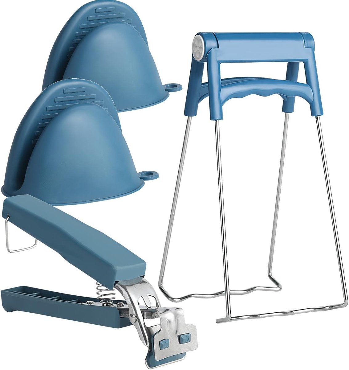 Set van 4 Keukentangen met Hittebestendige Handschoenen voor Instant Pot en Magnetron - Ideaal voor Barbecue, Grillen en Koken