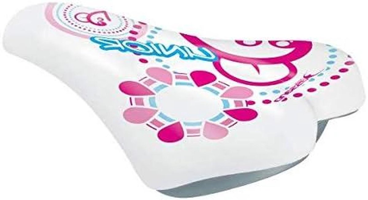 Kinderzadel - Fietszadel Meisjes - Fietsen Onderhoud - Traagschuim Pad - 16-20 Inch - Wit Roze