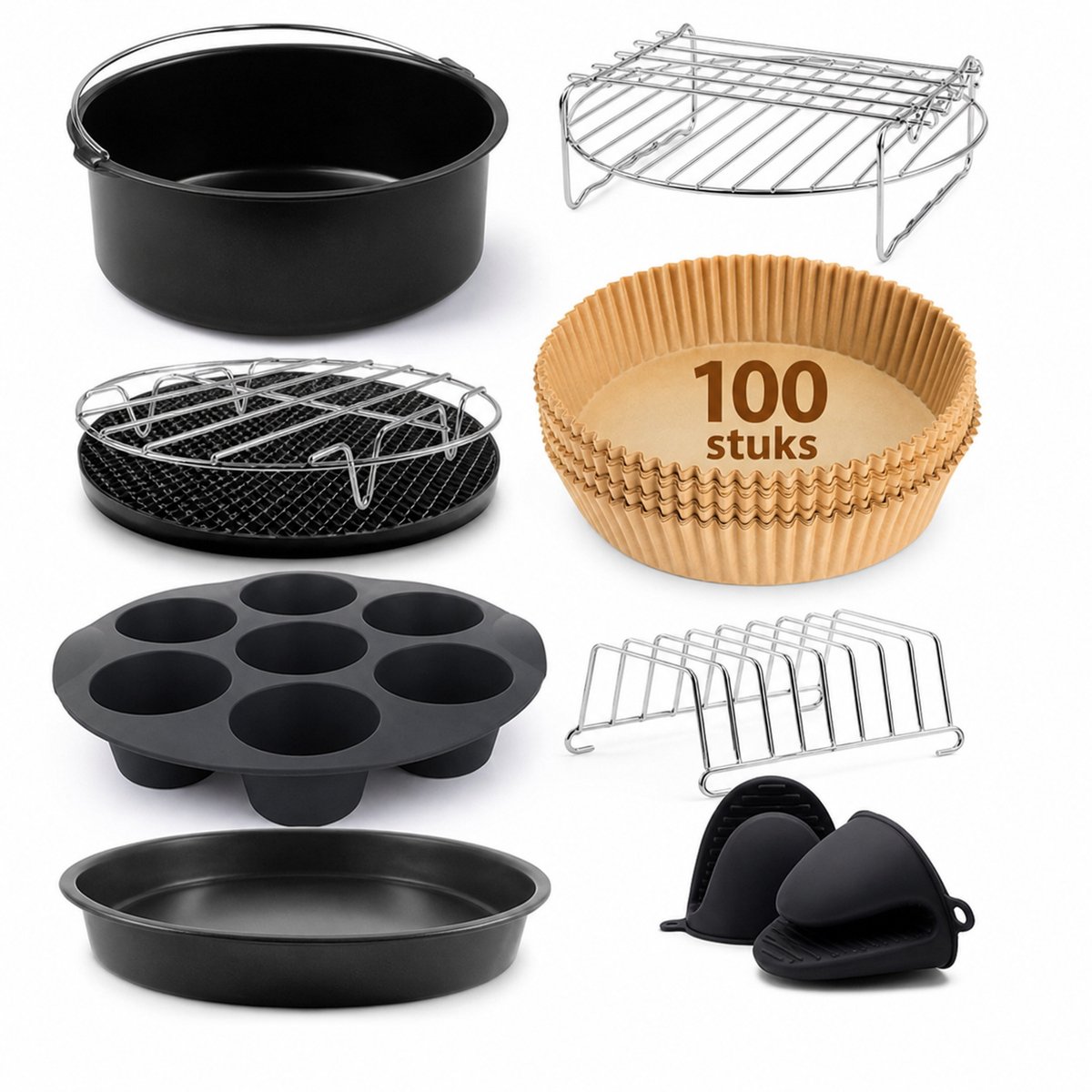 Airfryer Accessoires (Bakpapier ø20cm) - Handig voor Fentic Airfryer