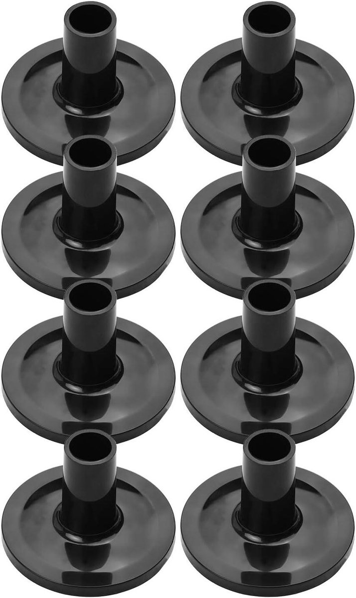 Bekken Hulzen Set - Drum Accessoires - Cymbalen Plaatsen - 8 Stuks - 8mm Stems - Zwart