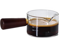 Melkopschuimkan met weegschaal - Maatbeker espressokopje - Latte art maken - Precisie schenktuit - 120 ml - Transparant