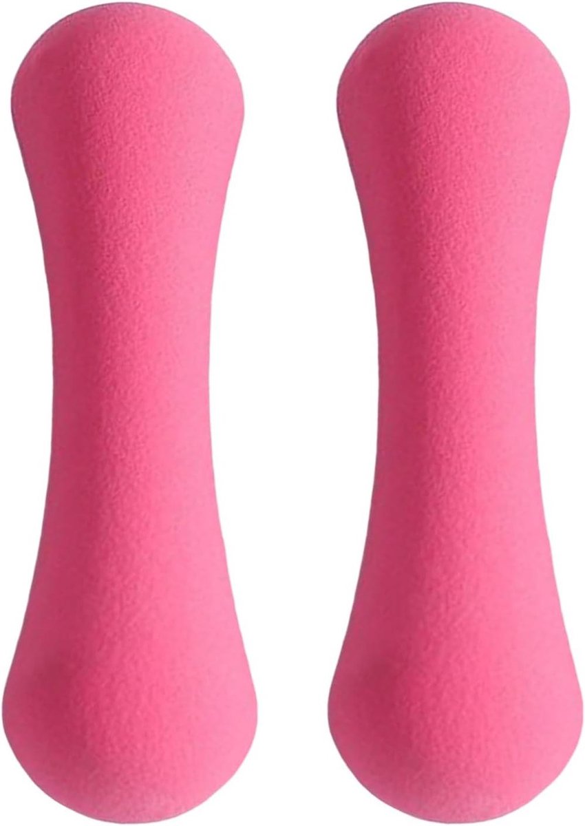 Haltergewichtenset - Lichte handgewichten - Armtraining thuis - Ergonomisch ontwerp - 05 kg per stuk - Roze