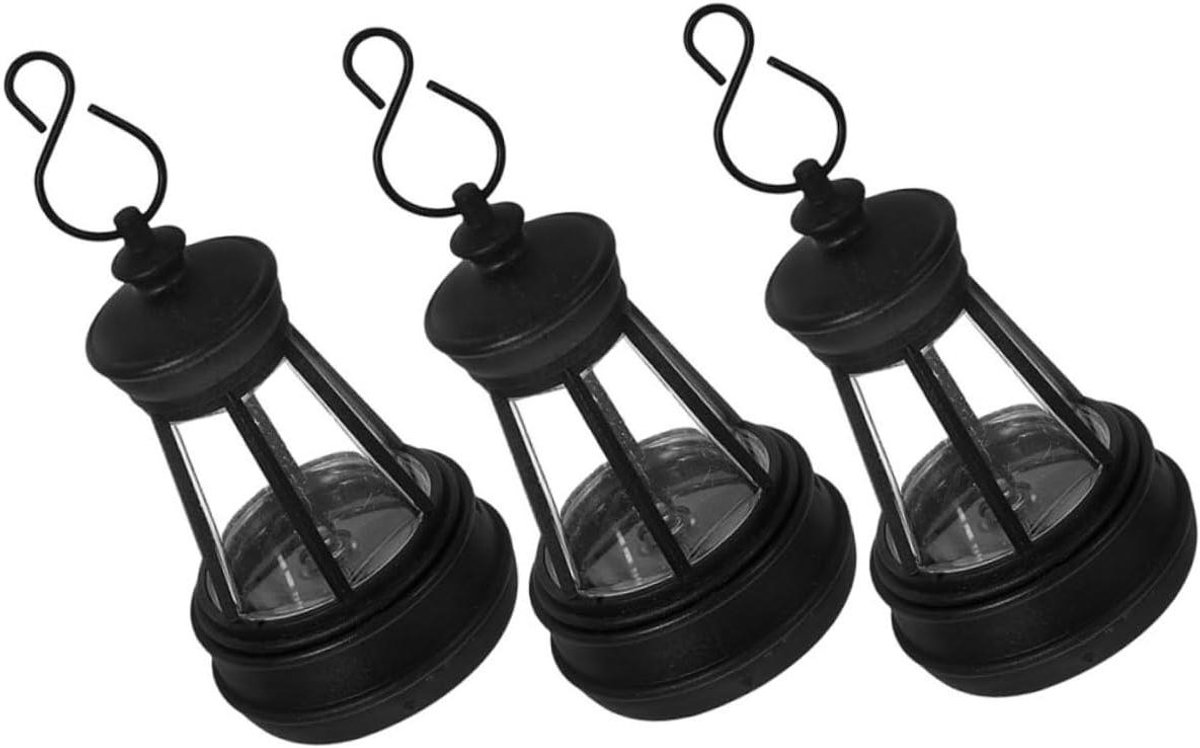 Mini Solar Lampionnen - Buitenlampen Set - Tuin Decoratie - Automatische Lichtsensor - 3 S