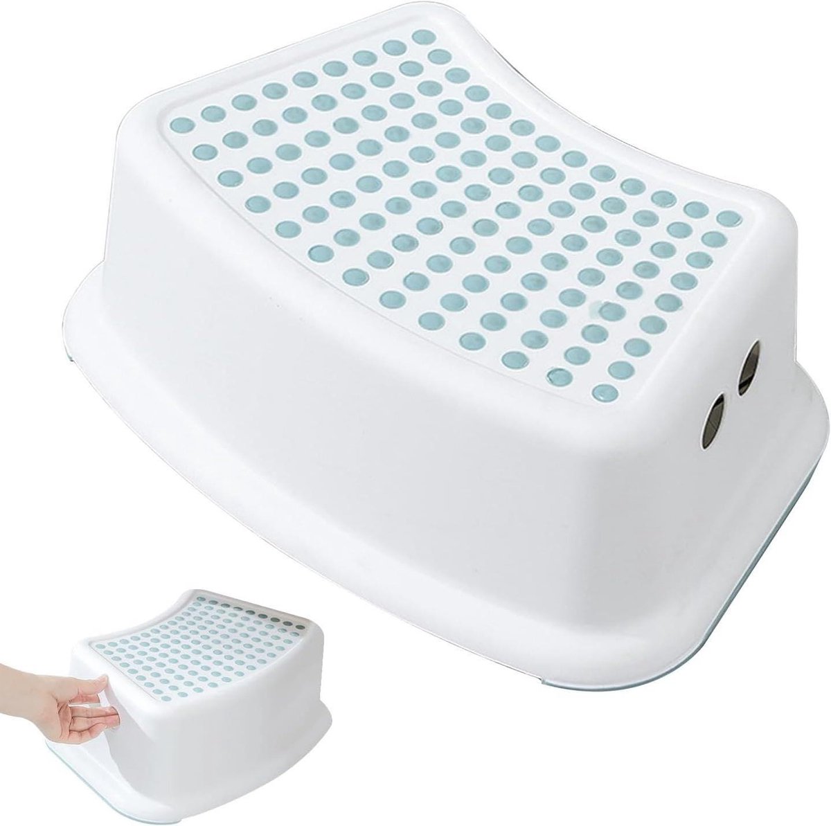 Toilet Voetenbank - Krukje Ontlasting - Comfortabele Houding - Anti-slip Stabiliteit - 37x25x13 cm - Blauw