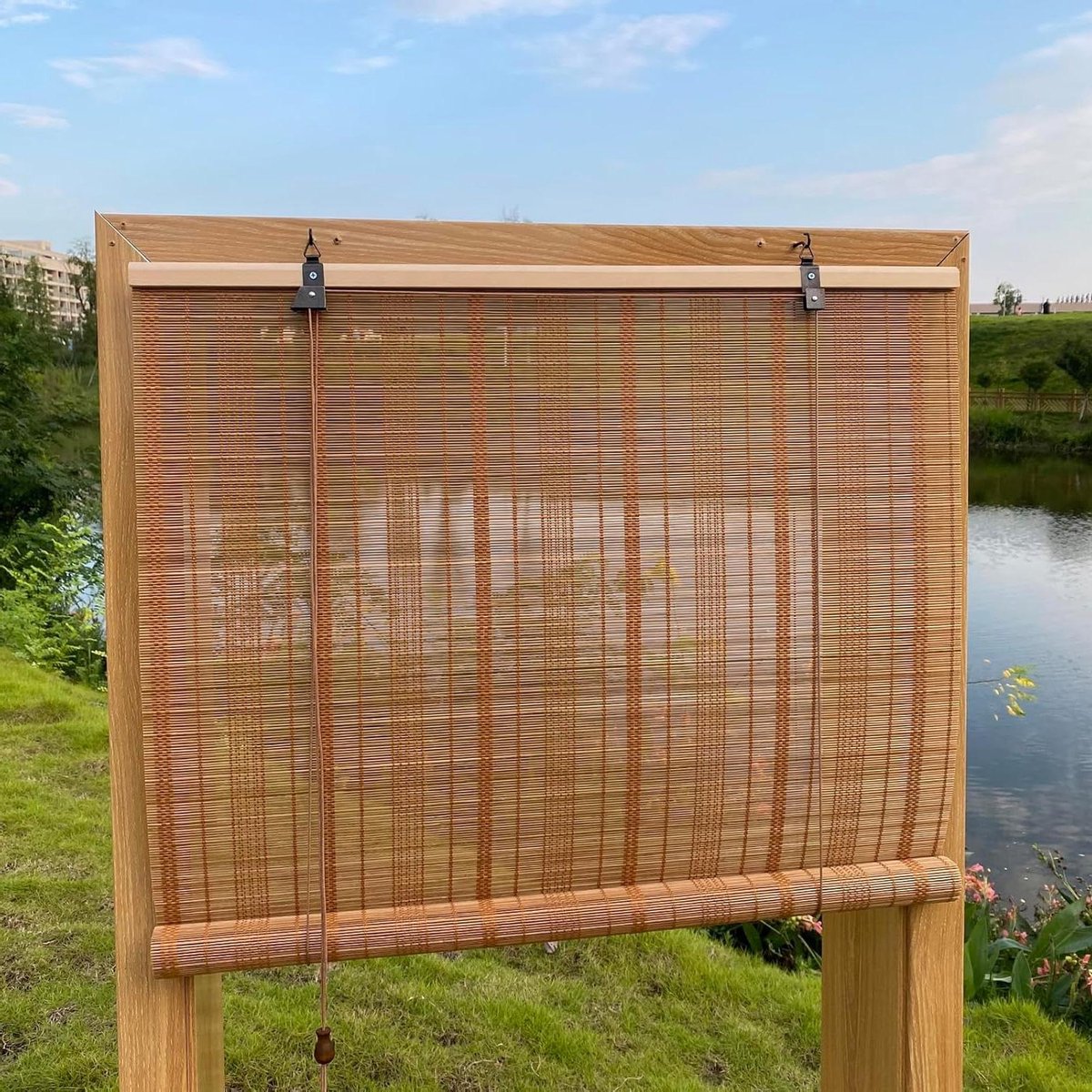 Bamboe Rolgordijnen - Lichtfilter Gordijnen - Zonwering Binnen - Natuurlijk Bamboe Materia