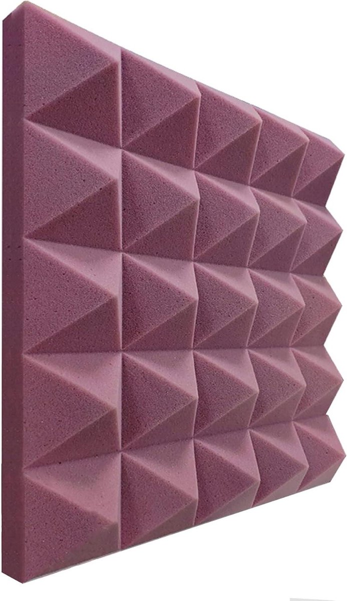 Geluidsisolatie Katoen - Muur Absorberend - Studio Geluid - Hoge Dichtheid - 10 Stuks - Paars