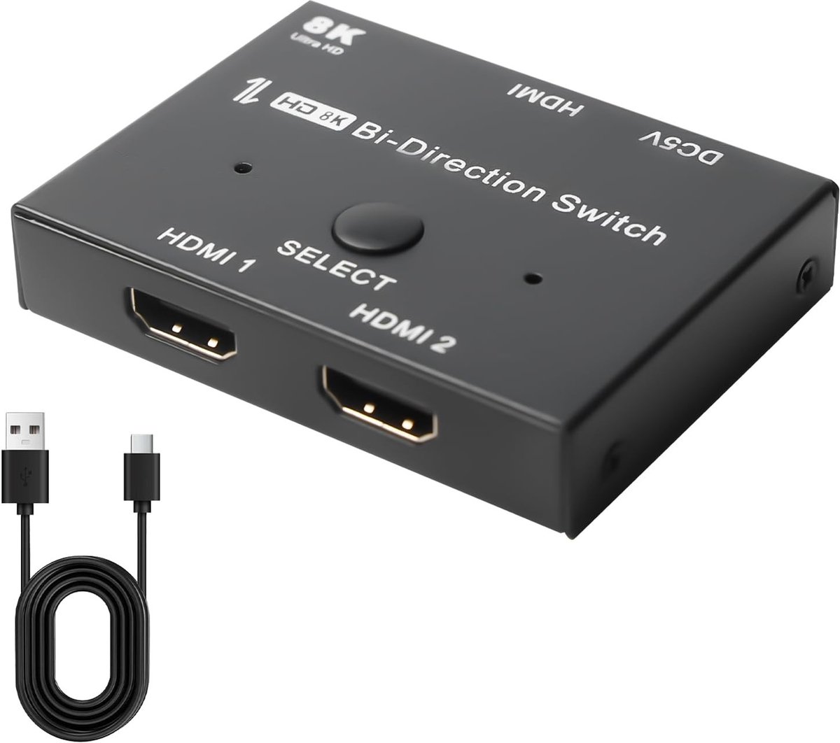 ONF3 - HDMI Switch - Ultra HD 8K - High Speed 40Gbps - 2in1out - Geschikt voor Xbox en PS5 - Perfect voor Gaming en Films